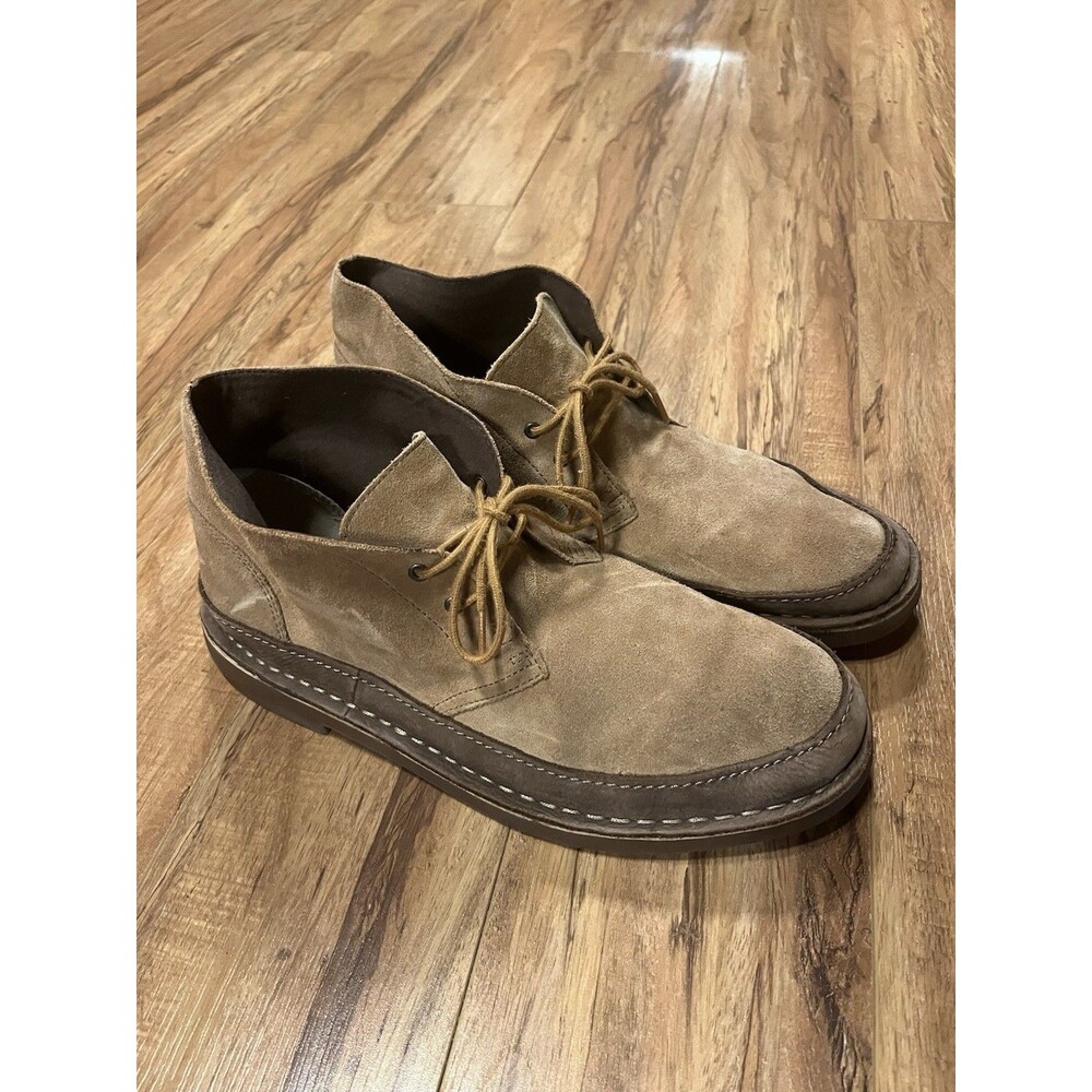 Clarks Bushacre Rand Chukka Boots Mens 11.5 Suede Leather Brown Ankle Shoe